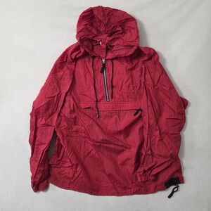 Vintage 90s Marlboro Unlimited Jacket Mens XL Red Nylon HoodPackable Windbreaker